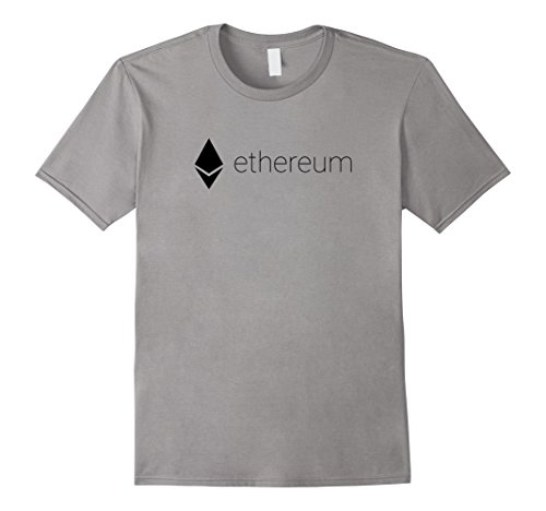 Mens ethereum cryptocurrency coin token shirt xl slate