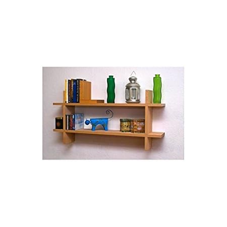 Isfort Holzhandels GmbH Wandregal, Steckregal, Hängeregal, Buche natur, 90x43x16cm groß