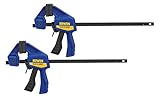 IRWIN QUICK-GRIP Bar Clamp, One-Handed, Micro, 4-1/4-Inch, 2-Pack (1964747)