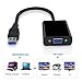 Dorggi USB 3.0 to VGA Adapter Multi-display Video Converter - PC Laptop Windows 7 8 10 and more(Black)