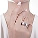 BERRICLE Sterling Silver 3-Stone Wedding Engagement Rings Round Cubic Zirconia CZ Split Shank Ring for Women, Rhodium Plated Size 4-10