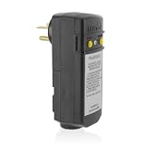 Leviton 16793 20-Amp, 120-Volt, Grounded, Compact Automatic Reset Right Angle GFCI, RoHS Compliant, Black