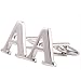 H&H Men's Shirts Cufflinks Alphabet Letter 4 Color(A-Z)