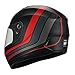 TRIANGLE Full Face Matte Street Bike Motorcycle Helmet [DOT] (Medium,Matte Black/Red)