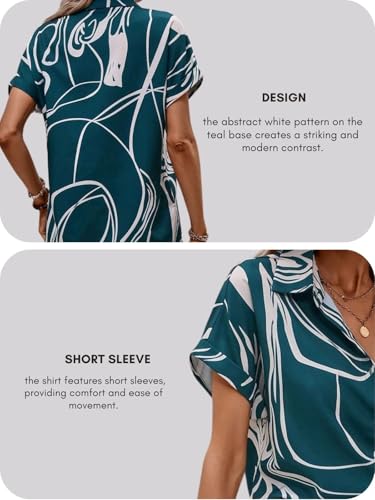 Leriya Fashion Cotton Blend Women Western Dress Co-Ord Set (Large, Turquoise) 4