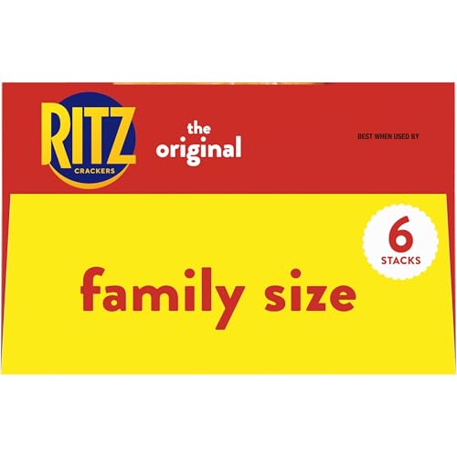 RITZ ORIGINAL CRACKERS, SNACKS FOR KIDS AND ADULTS, LUNCH SNACKS, FAMILY SIZE, 20.5 OZ
