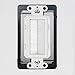 Wi4You Single Gang Brush Wall Plate 1 Pack with Decorative Insert for Low Voltage Cable Pass Through