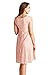 LaClef Maternity Floral Lace Baby Shower Party Cocktail Dress with Satin Waist (Small, Peach)