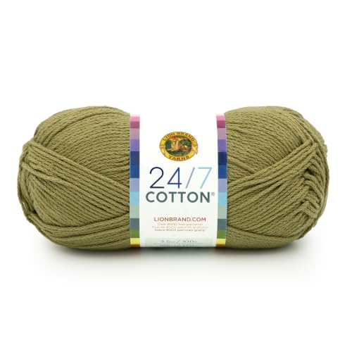 Lion Brand Yarn Company Yarn, Cotton, Bay Leaf, One Size, 761-171, Green
