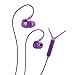 MEE audio Sport-Fi M6P Memory Wire In-Ear Headphones with Microphone, Remote, and Universal Volume Control (Purple)