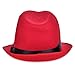 VBIGER Fedora Hats Bowler Hat Gangster Porkpie Derby Hats (Dark Red)
