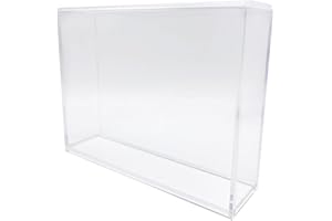 Display Geek, 1 x Acrylic Case Only Compatible with SNES Super Nintendo Standard Video Game Cartridges, 4mm Thick, UV Resistant & Magnetic Slide Bottom - Nothing Else fits