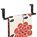 mDesign Over-the-Cabinet Kitchen Dish Towel Bar Holder - 9