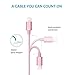 Anker 6ft Nylon Braided USB Cable with Lightning Connector [Apple MFi Certified] for iPhone X / 8 / 8 Plus / 7 / 7 Plus / 6 / 6 Plus / 5s, iPad Pro Air 2 and More (Rose Gold)