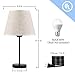 BTY Bedside Table Lamp Set of 2, Modern Table Lamps Classic Nightstand Table Lamps for Bedrooms, Living Room, Coffee Table
