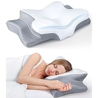 Ultra Pain Relief Cooling Pillow for Neck Support, Adjustable Cervical Pillow Cozy Sleeping, Odorless Ergonomic Contour Memory Foam Pillows, Orthopedic Bed Pillow for Side Back Stomach Sleeper