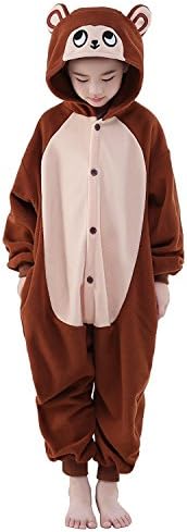 Children's Unisex Unicorn Onesie Pajamas Costume, Perfect for Kids and Teens (125#, Monkey)