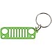 Alien Sunshade for Jeep Wrangler JK JKU Grill Keychain, Made of Laser Cut Stainless Steel, Features Iconic D-Ring Connector (Gecko Green)