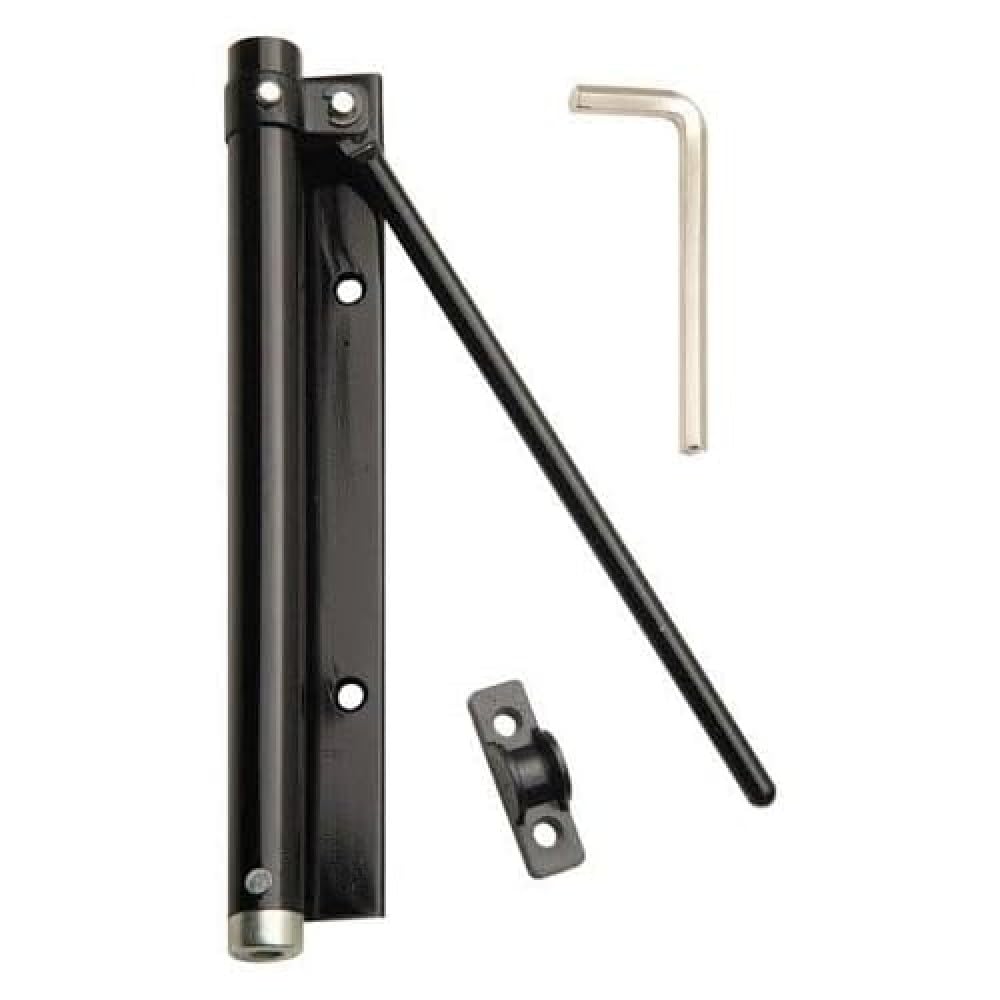Wolfpack Black Anodised Aluminium Door Closer with Compression Spring 3091465
