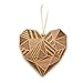 Patchwork Heart Laser Cut Wood Ornament [Christmas, Holiday, Love, Anniversary, Personalized Gifts, Custom Message, Stocking Stuffers]