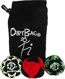 Dirtbag All Star Footbag Hacky Sack 3 Pack - Magenta/Fluorescent Green