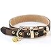 Yizepet Leather Dog Collar，Adjustable Collar with Heavy Duty Metal Buckle，Premium Quality Soft Touch for Small Medium Large Dogsthumb 1