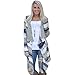 Merryfun Women's Casual Drape Front Patterns Irregular Cardigan Sweater