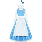 Beauty Belle Costume Dress Beast Costume Dan Stevens Halloween Maid Dress Fancy Party Dress Up XL