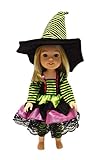 Brittany's My Modern Halloween Witch Costume Compatible with Glitter Girl Dolls, Hearts 4 Hearts Dolls and Wellie Wishers Dolls