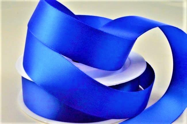 Oakwood Archer Double Faced Satin Ribbon, Royal Blue, 15mm x 25m
