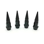 Heinmo 4NEW 45mm Spiked Aluminum Tire Stem Air Valve Caps Car Truck Bike Wheel cap-Black