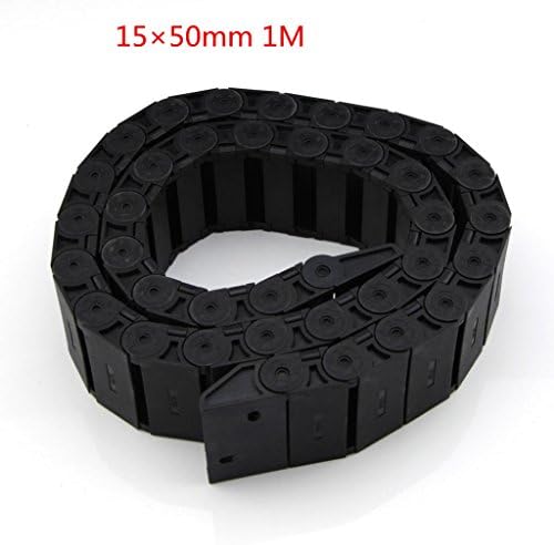 HHY 1M Plastic Open Type Towline Cable Carrier Drag Chain R38 15mm x 50mm