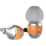 Apie Wood Corded In-ear Noise Cancelling Earphones with Microphone