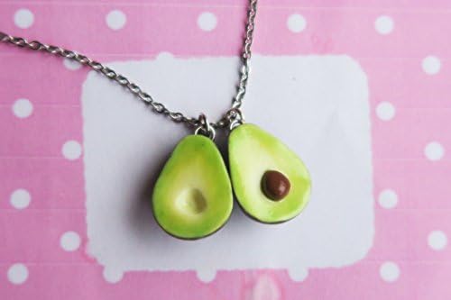 Avocado necklace - Cut in Half - fruit jewelry, food necklace, food jewelry, avocado jewelry, fruit necklace