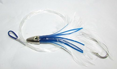 Japanese Featherhead Rigged Offshore Trolling Lure (Blue/White)