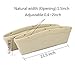 2 Set Beige PU Leather Car Console Gap Filler Side Seat Pocket Organizer