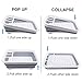 Collapsible Dish Drying Rack with Drain Board【New Version】 Portable Dinnerware/Glassware/Tableware Organizer - Perfect for Small Kitchen,Camper, RV,Caravan,Travel (Elegant Gray)