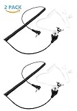 2Pcs XFox Universal 2.5mm Connector Listen Only Covert Acoustic Tube Earpiece Surveillance Headset Earphone for Walkie Talkie Two-Way Radios Transceivers Ham Radio Speaker Mics Microphone Single Pin