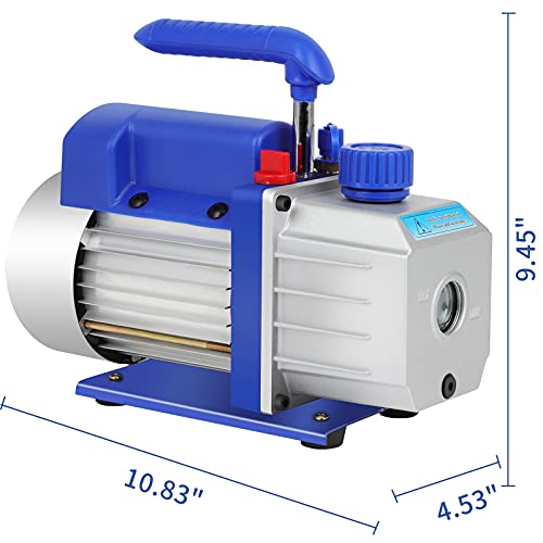 GYZJ 4CFM 1/3HP 5PA Rotary Vane Vacuum Pump HVAC/Auto AC Air