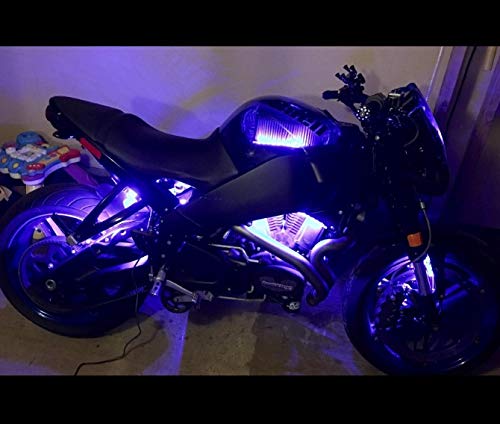 Kingshowstar 12 PC Advanced Universal Motorcycle Underglow Multicolor NEON ACCENT Light Kit - Thumbnail 7