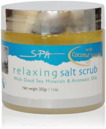 Jericho Dead Sea Relaxing Salt Scrub With Aromatic Oil 300gr 11oz (Coconut Vanilla)