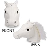 Happy Balls White Horse Antenna Topper