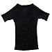 TopTie Seamless Compression V-Neck Short Sleeve T-Shirt, Men's Shapewear Undershirt-White-L