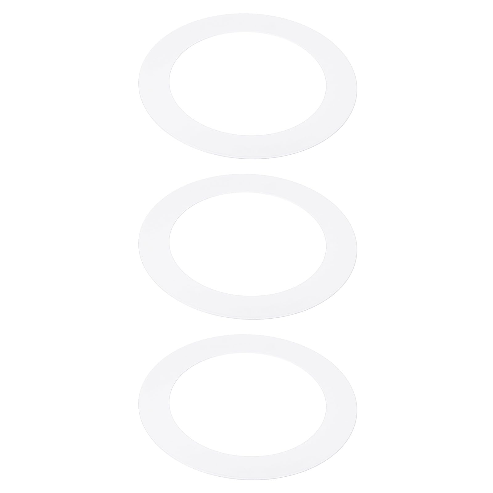 PATIKIL 4.53" ID 6.3" OD Goof Rings for Recessed Light, 3 Pack Matte White Goof Metal Trim Ring Lighting Fixture for Ceiling Wall Recessed Can Downlights