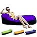 HAKE Dual Purpose Inflatable Sofa with Portable Carry Bag for Outdoor and Indoor use (U-Shape Pillow+Chair) (Purple Lounger)