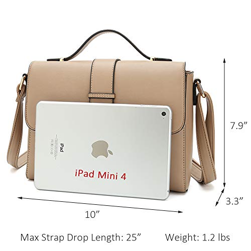 Catmicoo Crossbody Purses for Women Classic Small Satchel Bags for Women (Apricot)