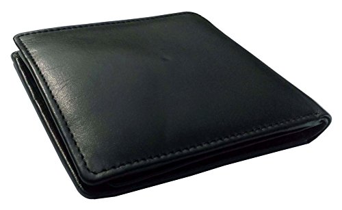 Bdgiant Men's Genuine Leather Extra Capacity Flap ID & Coin Purse Bifold Wallet-black