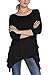 Urban CoCo Women's Plus Size 3/4 Sleeve Tunic Tops for Leggings Loose Pocket Shirt (XXXL, Black)