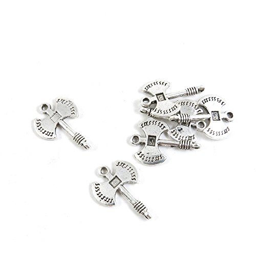 1020 Pieces Antique Silver Tone Jewelry Making Charms Findings Fashion Wholesale Supplies Pendant Lots Bulk Supply SC3145 Axe Hatchet