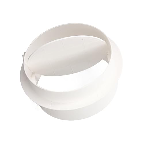 6-Inch Backdraft Damper – One-Way Airflow Stopper, ABS Duct Connector For Dryer, Exhaust Fan, Ventilation